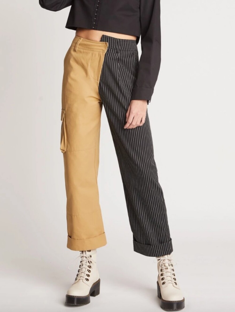 NWT ** Choosy Day & Night Splice Ankle Length Pants ** Size 4